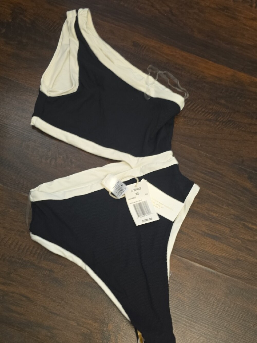 LSPACE Loren Cutout Rib & Jersey One-Piece Swimsuit - Picture 6 of 6